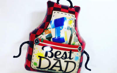 Number 1 best dad work apron balloon
