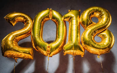 2018 gold big numbers new year's balloon