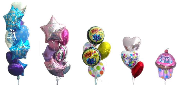 selection of balloon bouquets