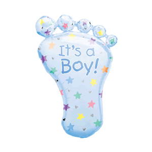 New Baby Boy Foot Balloon Small Image