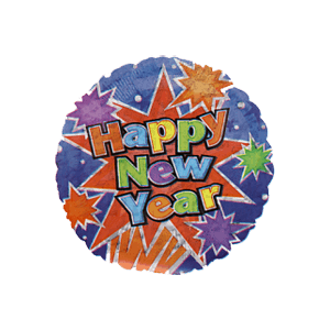 Bright Happy New Year Balloon Small Image