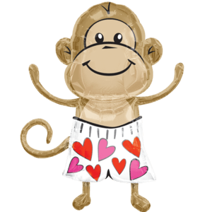 Love You Up Monkey Balloon Small Image