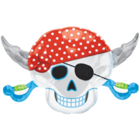 Happy Pirate Skull  Balloon