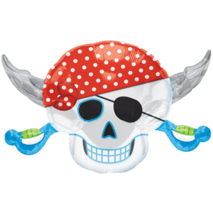 Happy Pirate Skull  Balloon Small Image