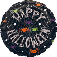 Happy Halloween Spiders Balloon