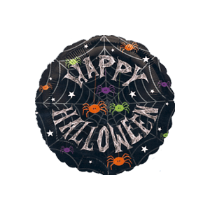Happy Halloween Spiders Balloon Small Image