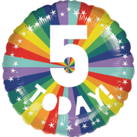 5th Birthday Bright Rainbow Balloon