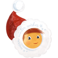 Warm Winter Wishes Santa Hat Balloon