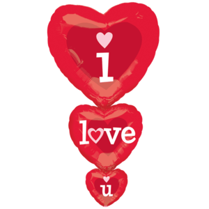 Love Hearts Stack Balloon Small Image