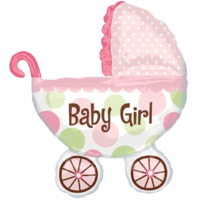 Baby Girl Pram Balloon