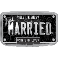 Married State of Love License Plate Balloon