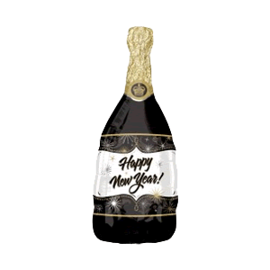 Happy New Year Bubbly Balloon Small Image