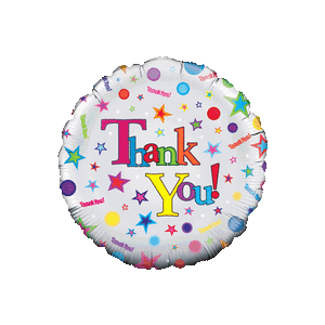 Thank You Spots and Stars Balloon Small Image