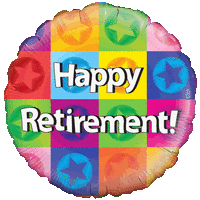 Happy Retirement Stars Balloon