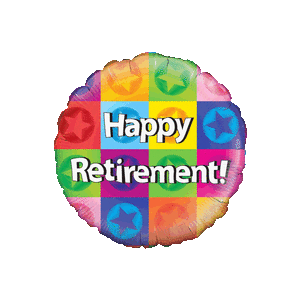 Happy Retirement Stars Balloon Small Image