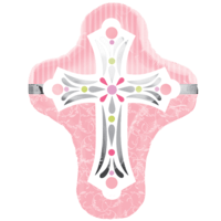 Pink Cross Supershape 28" Balloon
