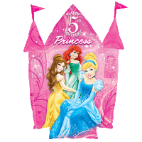 Disney Princesses 5th Birthday Castle  Balloon