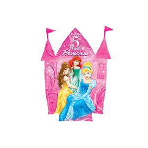 Disney Princesses 5th Birthday Castle  Balloon Small Image