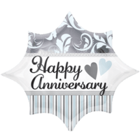 Elegant Happy Anniversary Burst Balloon