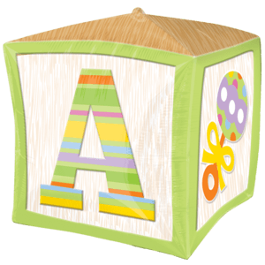 Cubez Baby Block Green Balloon Small Image