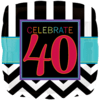 Fabulous 40 balloon in vibrant colors.