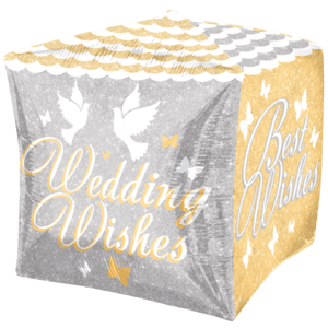 Wedding Wishes Cubez Balloon Small Image