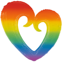 Open Heart Rainbow Balloon