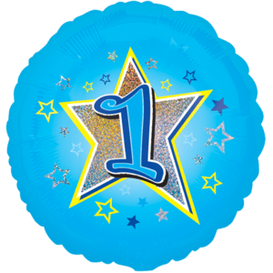 Blue Stars Number 1 Balloon Small Image