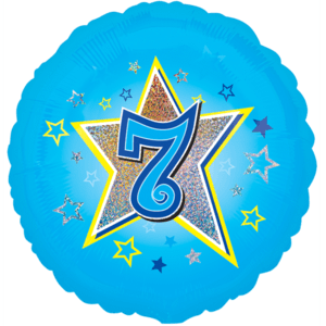 Blue Stars Number 7 Balloon Small Image