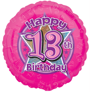Pink Stars 13 Balloon Small Image