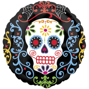 Day Of The Dead Pattern Balloon Small Image