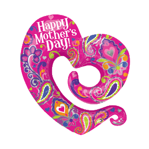 Swirly Open Heart Mothers Day Balloon Small Image