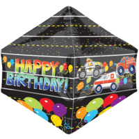 21" Happy Birthday Rescue Vehicles Anglez Balloon