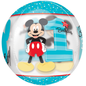 Mickey Mouse 1st Birthday Orbz 16" Balloon Small Image