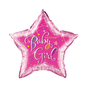 Giant Pink Welcome Baby Girl Balloon Small Image