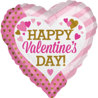 Pink Hearts Valentine Balloon