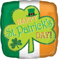 St Patrick's Flag Shamrock Balloon