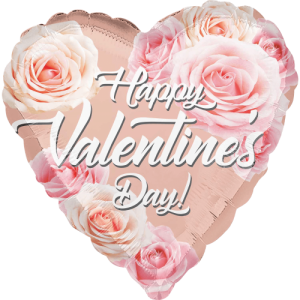 Valentine Rose Gold Rose Balloon Small Image