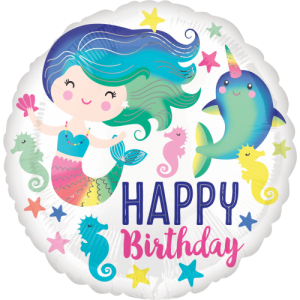 Sea Life Happy Birthday Balloon Small Image