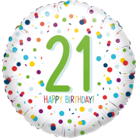 Confetti Birthday 21st Balloon