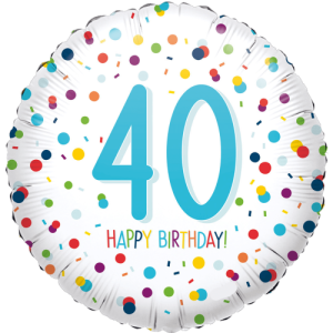 Confetti Birthday 40th Balloon Small Image