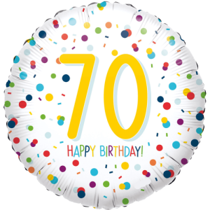 Confetti Birthday 70th Balloon Small Image