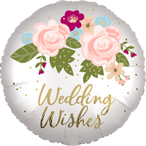 Wedding Wishes Satin Infused Balloon Small Image