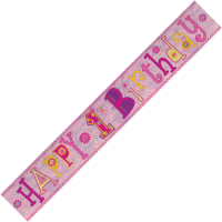 1st Birthday Pink Banner In The Box Additional Gift