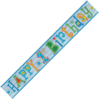 1st Bithday Blue Banner In The Box Additional Gift