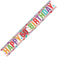 50th Birthday Banner In The Box Additional Gift