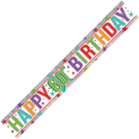 60th Birthday Banner In The Box Additional Gift