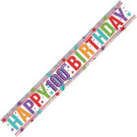 Happy 100th Birthday Banner In The Box Additional Gift