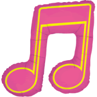 Pink Double Whole Note Balloon