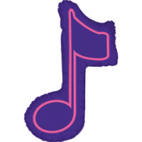 Single Music Note Balloon
